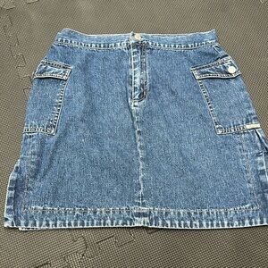 Denim cargo mini skirt size 7/8
